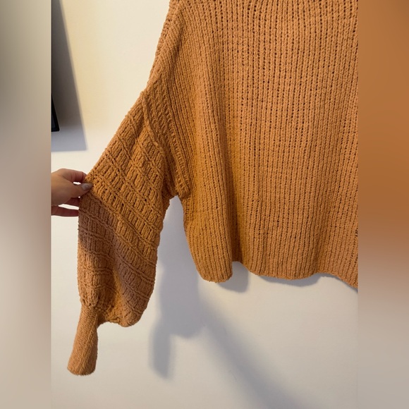Free People Cozy Tan Cowl Neck Sweater - Picture 3 of 6